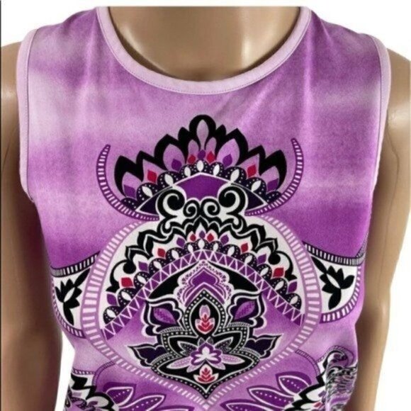 Athleta Purple Yoga tank top size MT - medium tall purple style #841191 - Picture 3 of 10
